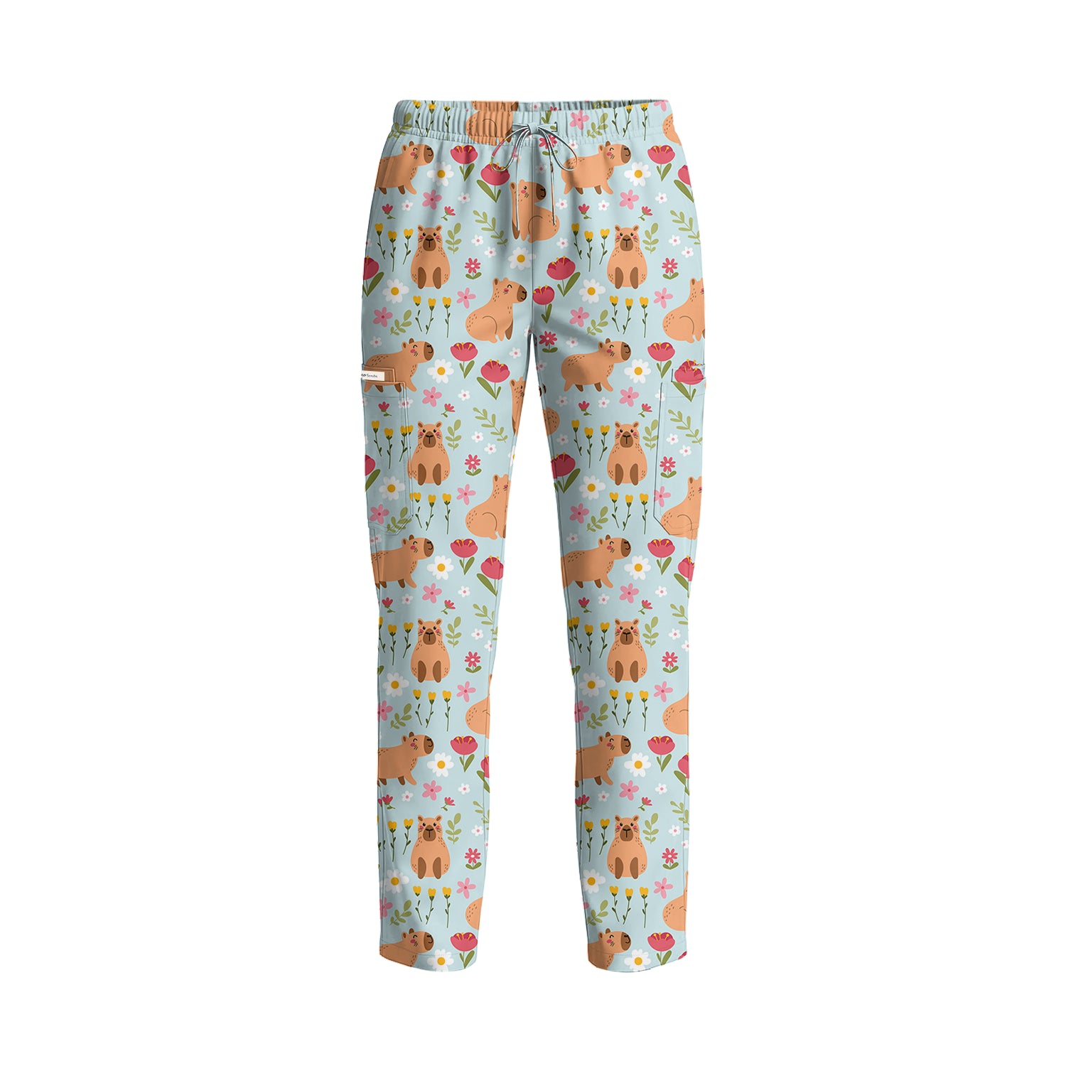 Capybara in Flowers Scrub Set (Ships June 29)
