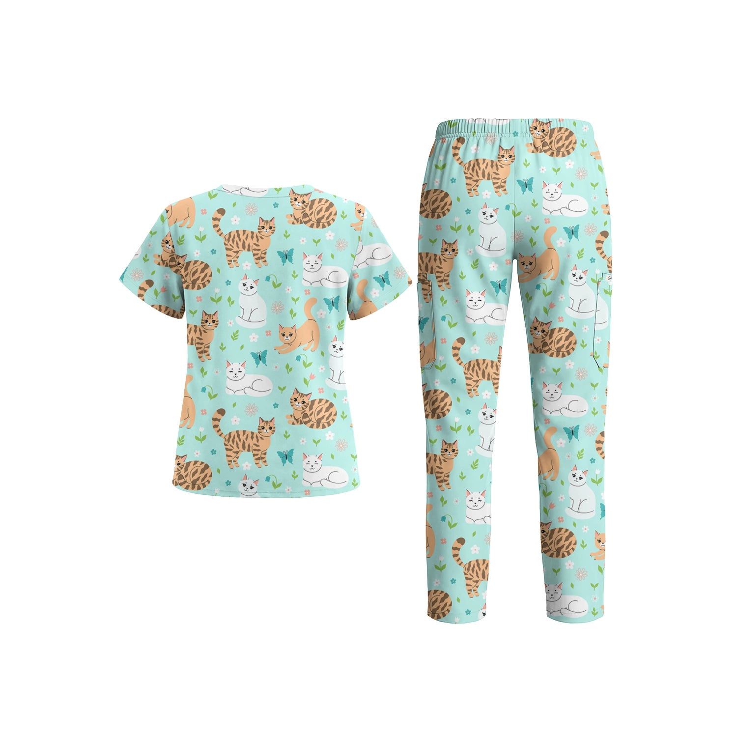Kitty Garden Scrub Set (Ships June 29)
