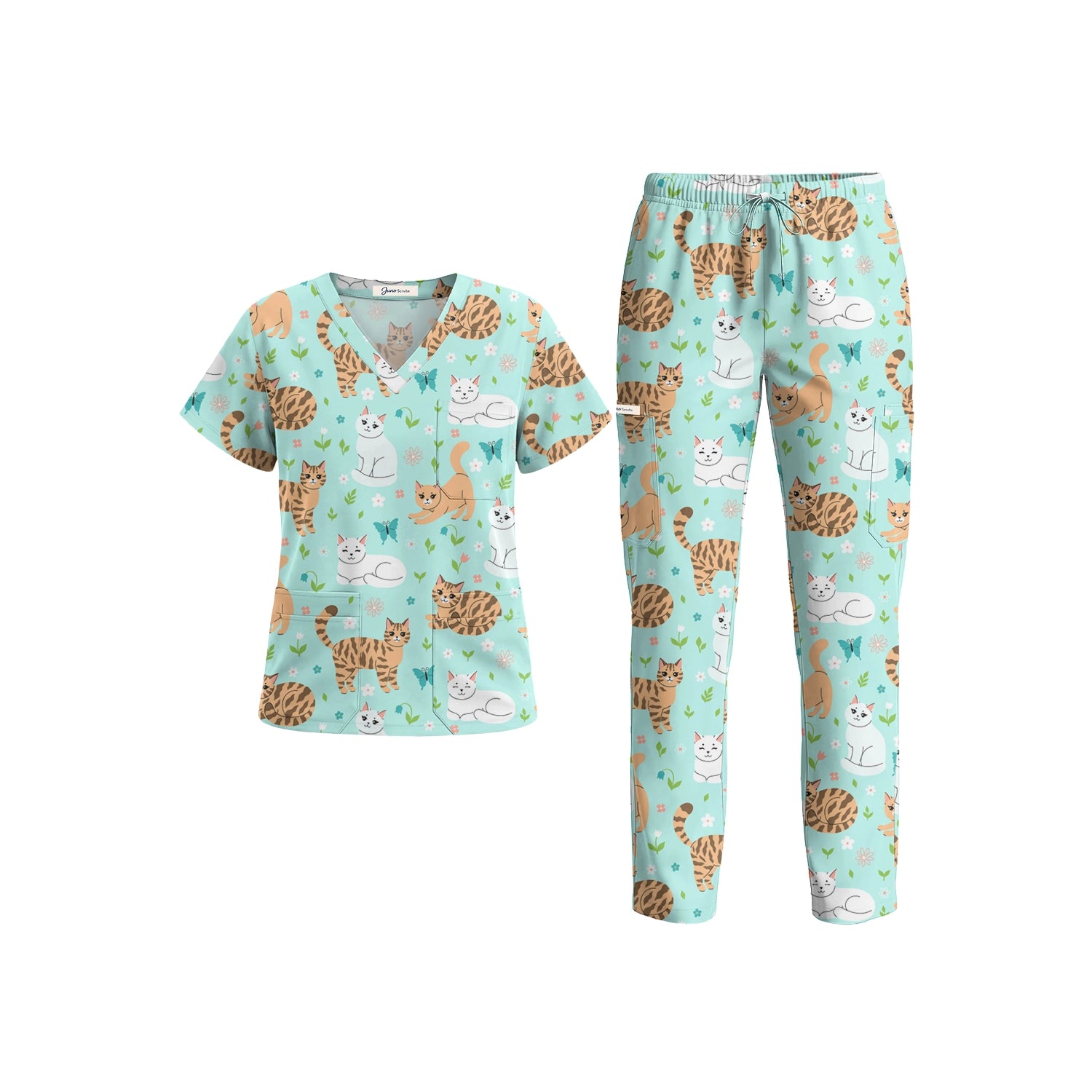 Kitty Garden Scrub Set (Ships June 29)