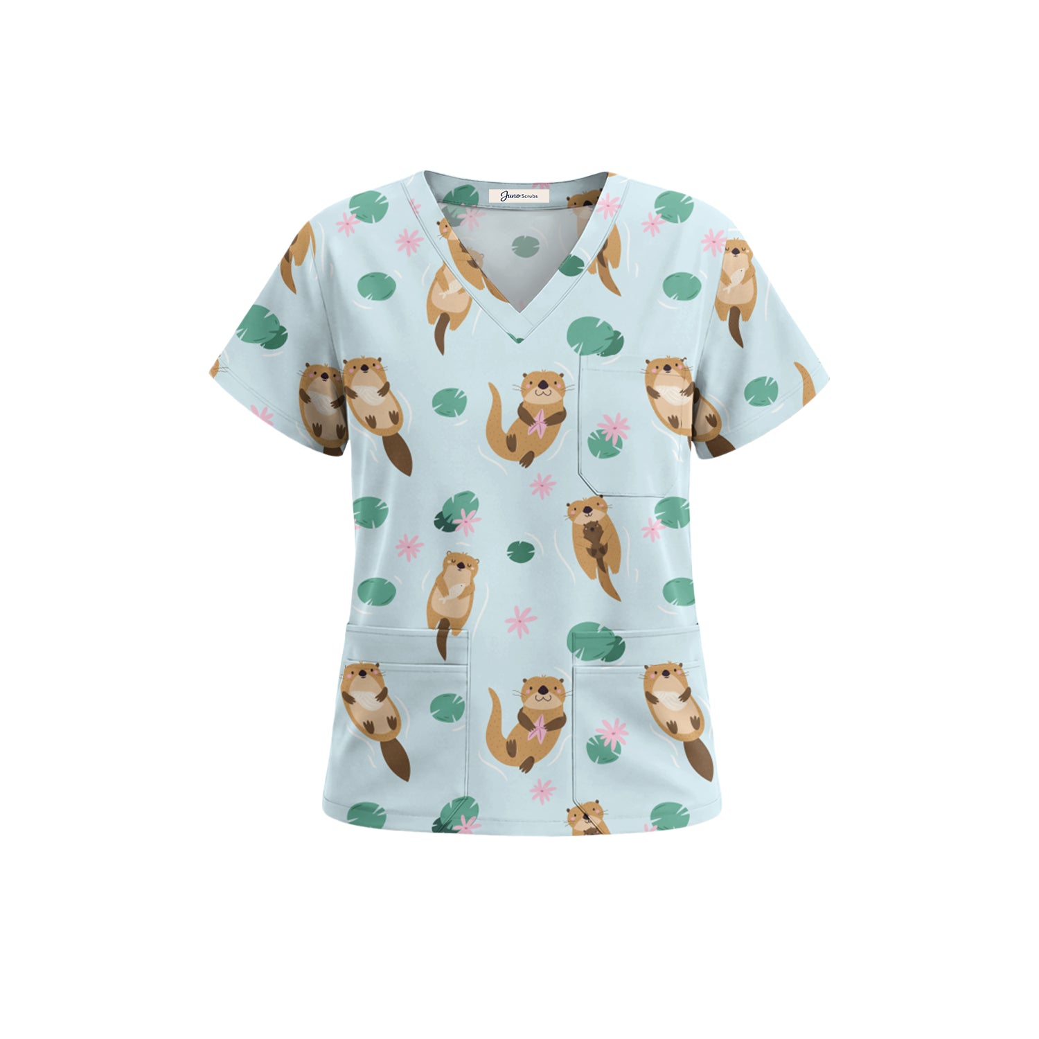 Otterly Cute Scrub Top (Ships June 29)