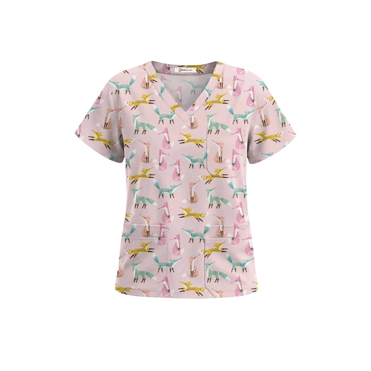 Pastel Foxes Scrub Set (Pre-Order)