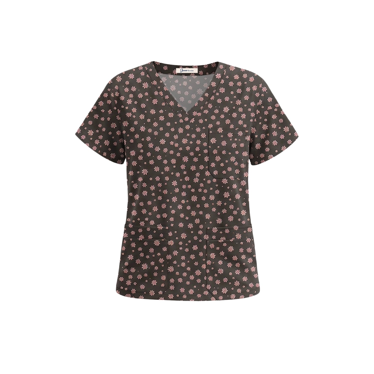 Coffee Flowers Scrub Top (Pre-Order)