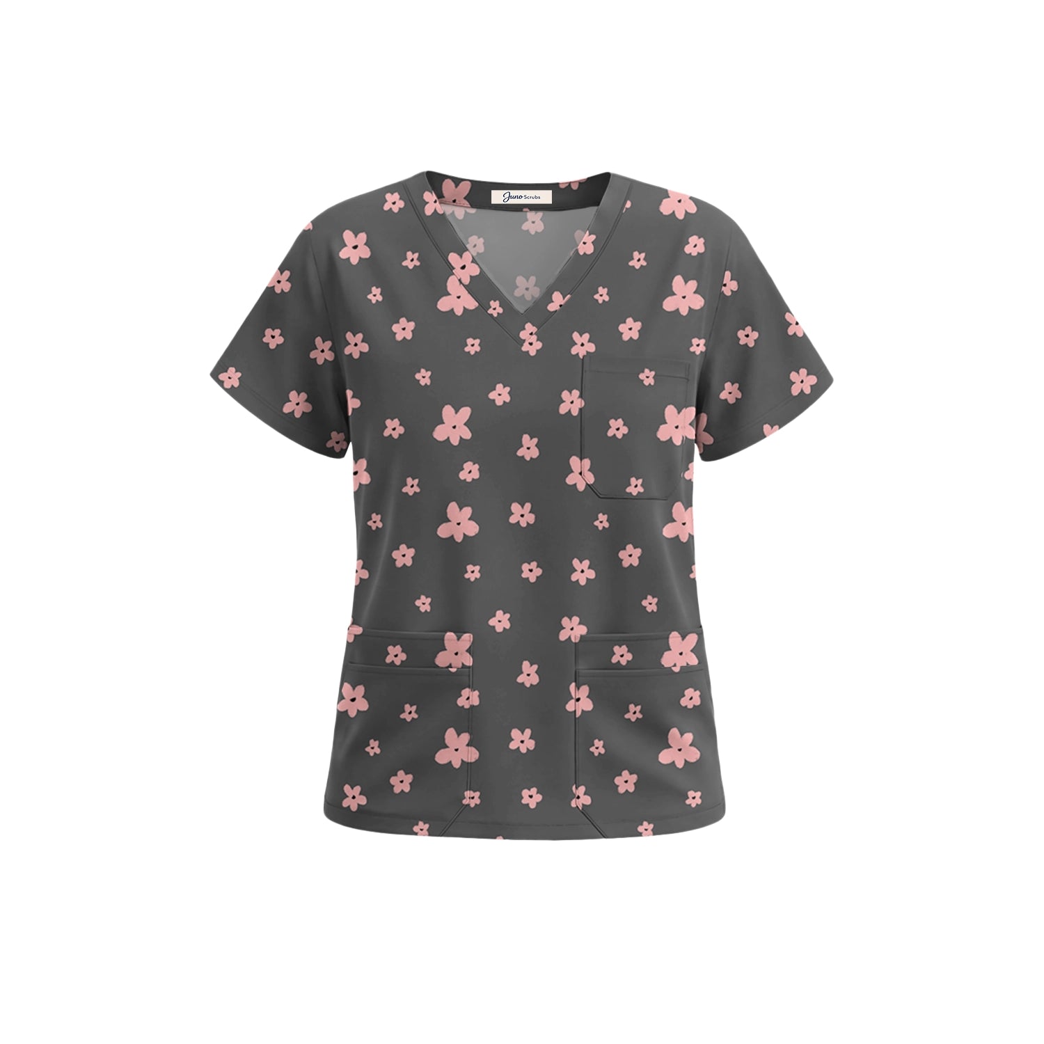 Grey Petal Scrub Top (Pre-Order)