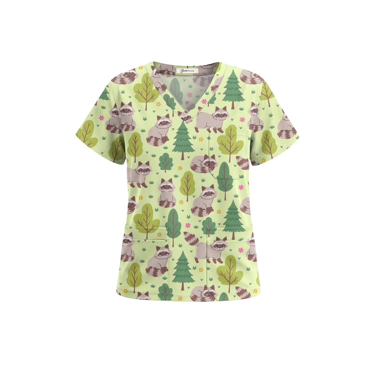 Raccoon Retreat Scrub Top (Pre-Order)
