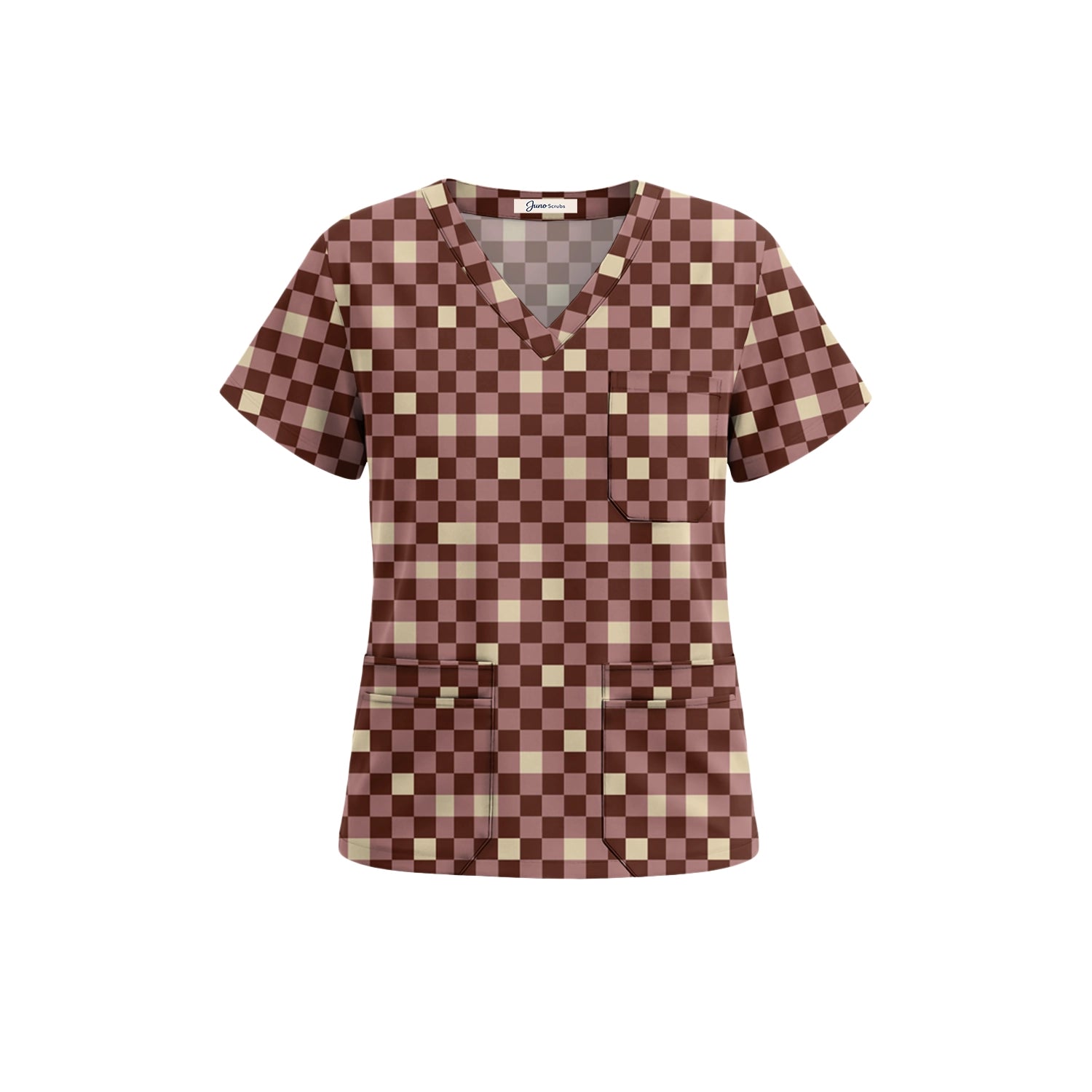 Cocoa Check Scrub Set (Ships June 29)