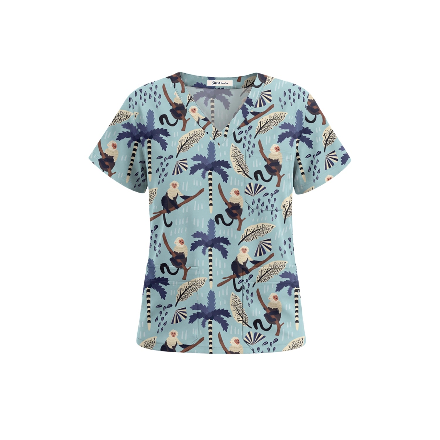 Tropical Monkeys Scrub Top (Pre-Order)